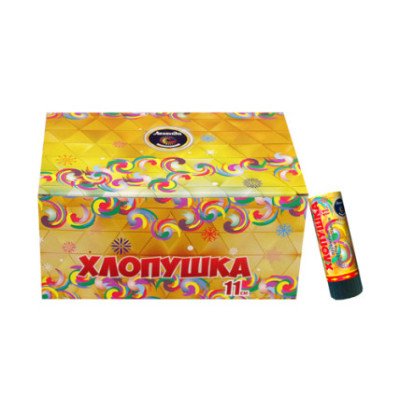 Пружинная хлопушка 11см с конфетти и серпантином Пружинная хлопушка 11см с конфетти и серпантином